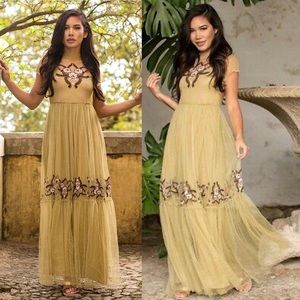 Josephine Maxi Dress in Amber